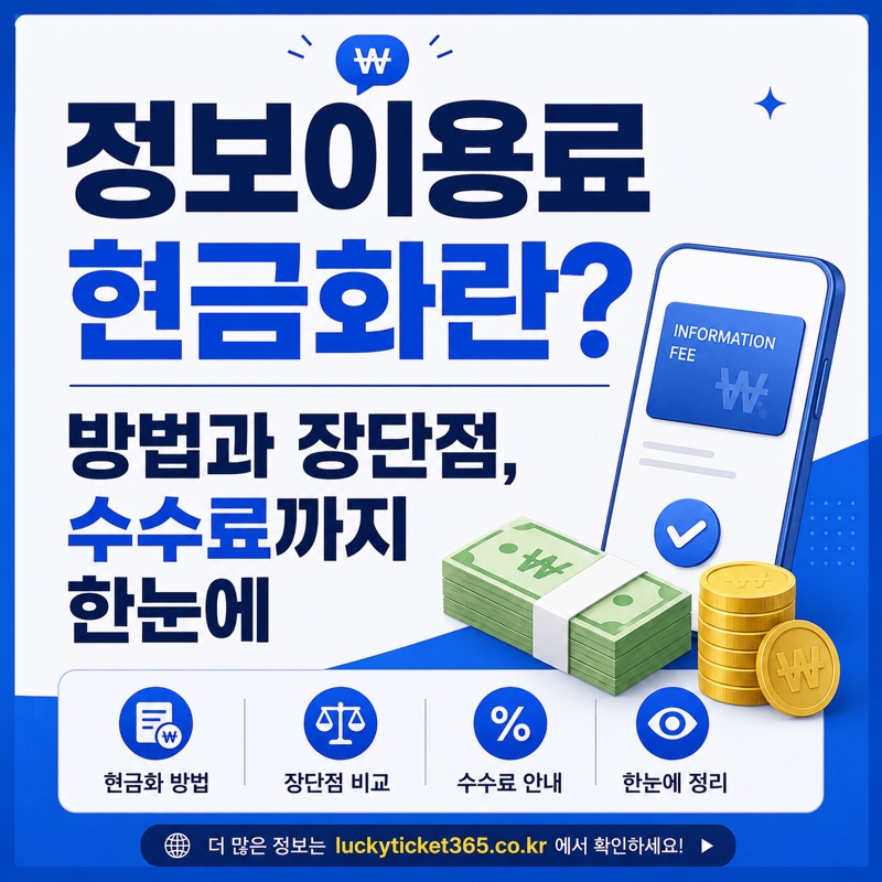 정보이용료 현금화