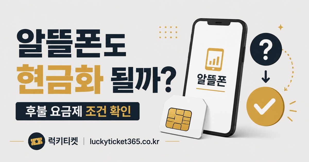 알뜰폰 소액결제 현금화 — 후불 요금제 한도조회와 진행 방법