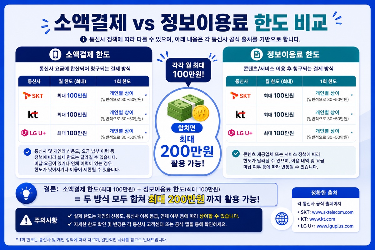 알뜰폰 소액결제 현금화 가능 조건 안내